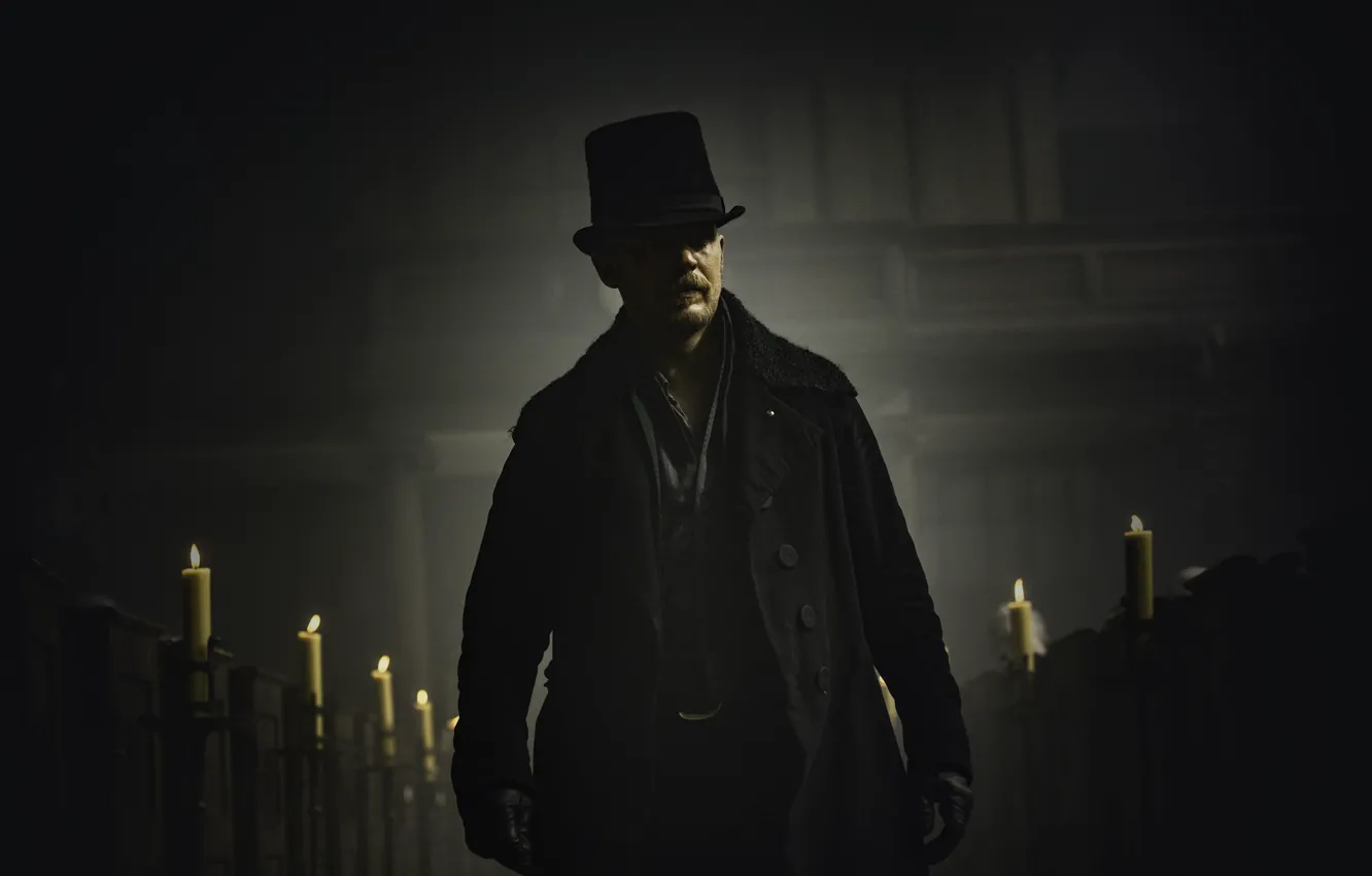 Фото обои Taboo, candle, Tom Hardy, TV series, top hat, miniseries