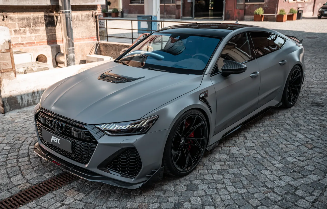 Фото обои Audi, Grey, ABT, RS7