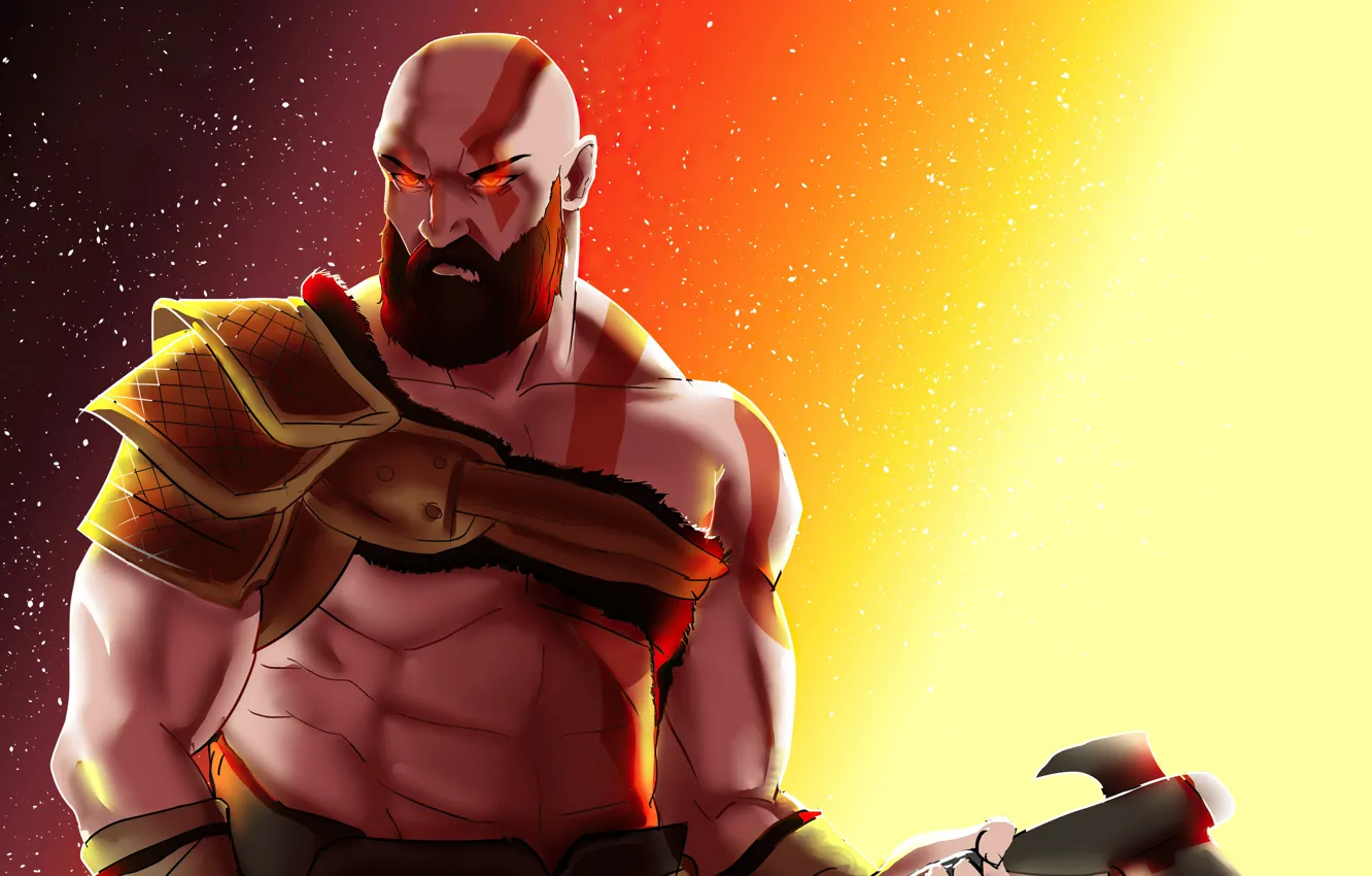 Фото обои axe, game, demigod, armor, god of war, kratos, sony, god
