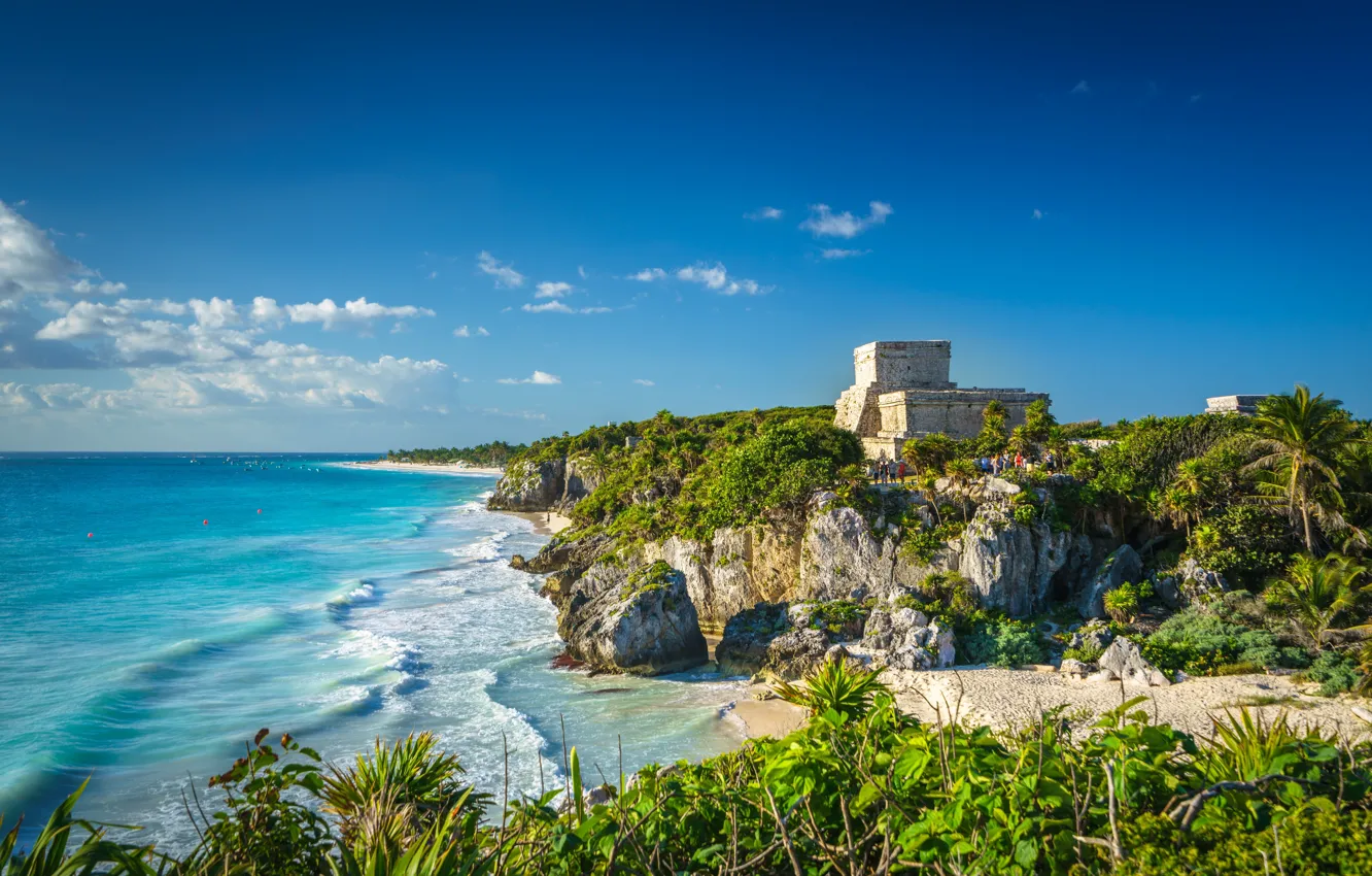 Фото обои побережье, Мексика, Tulum, Quintana Roo