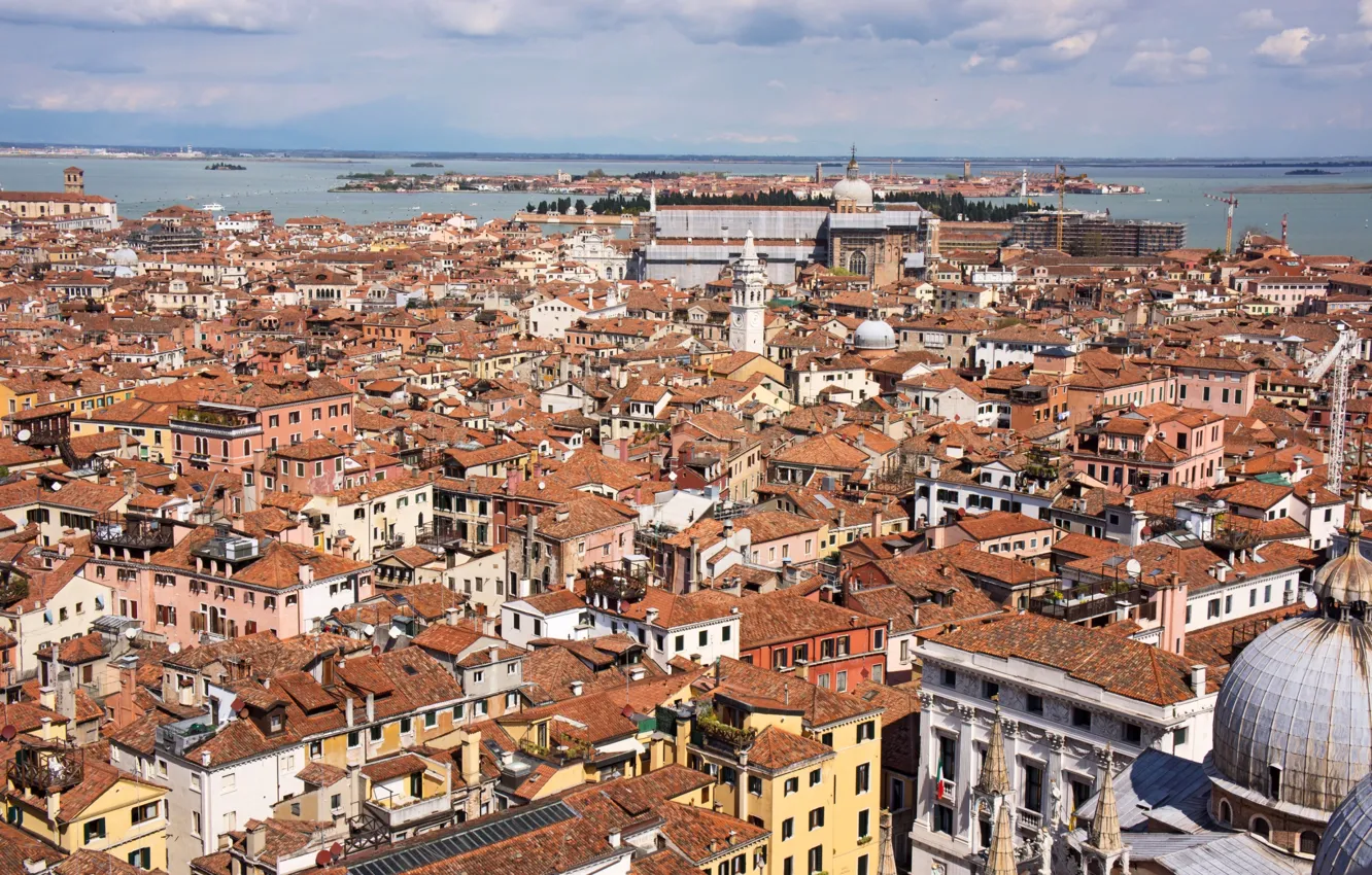Фото обои Италия, Венеция, вид сверху