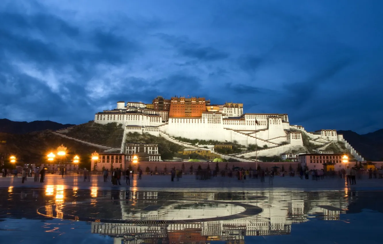 Фото обои люди, China, Китай, отражение в воде, императорский дворец
