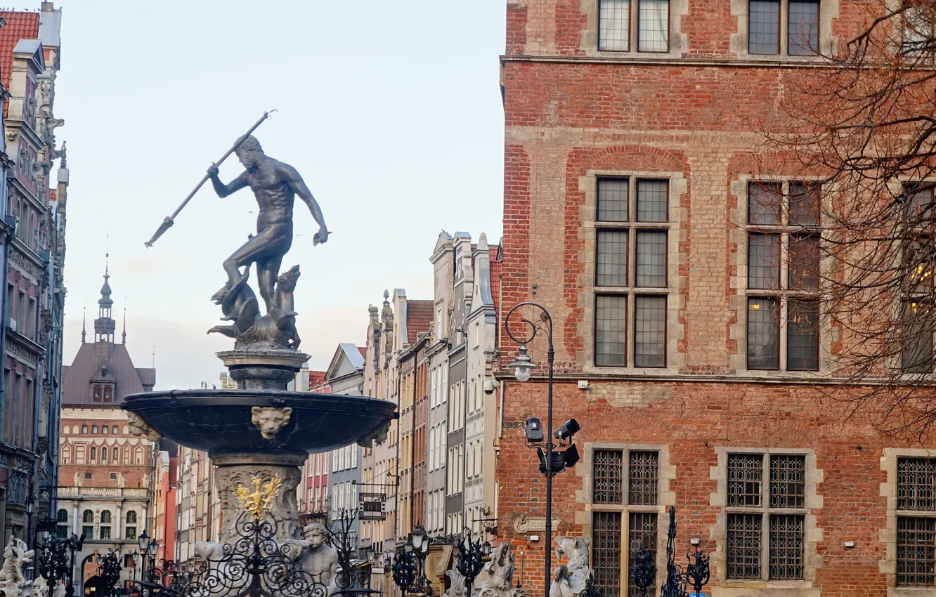 Фото обои poland, statua, monument, gdansk, neptune