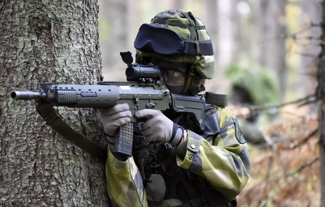 Фото обои оружие, солдат, Swedish Army