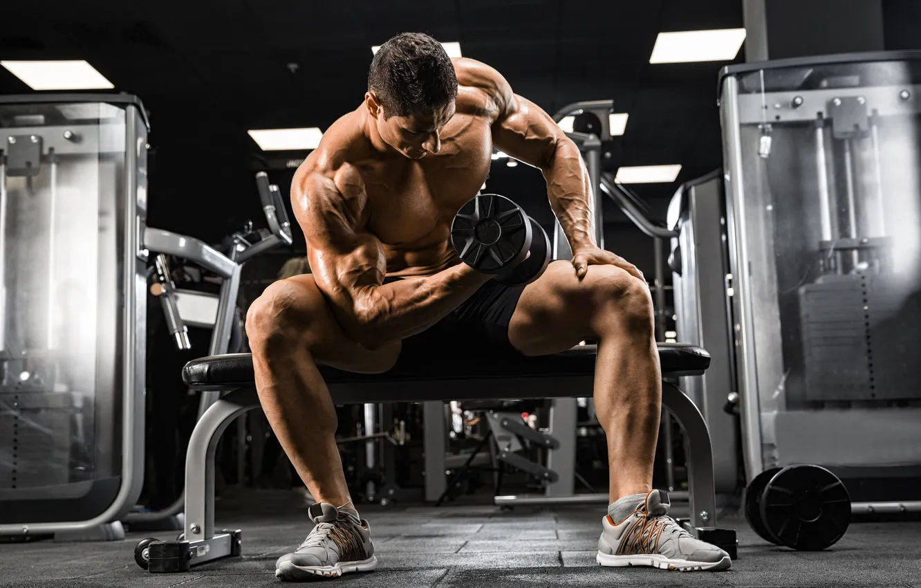 Фото обои body, chest, brutal, bodybuilding, caucasian, biceps, bodybuilder