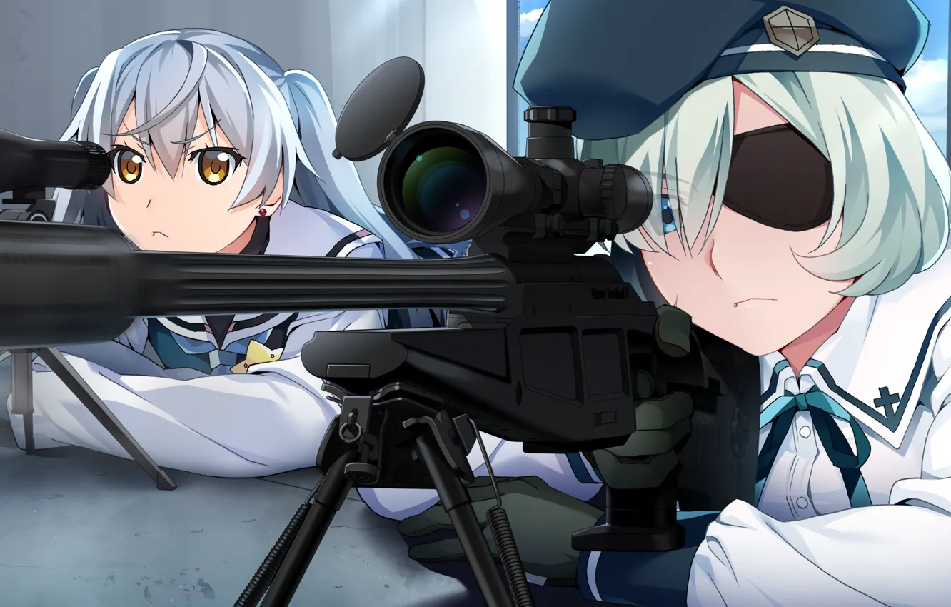 Фото обои оружие, девушки, аниме, Grisaia: Phantom Trigger