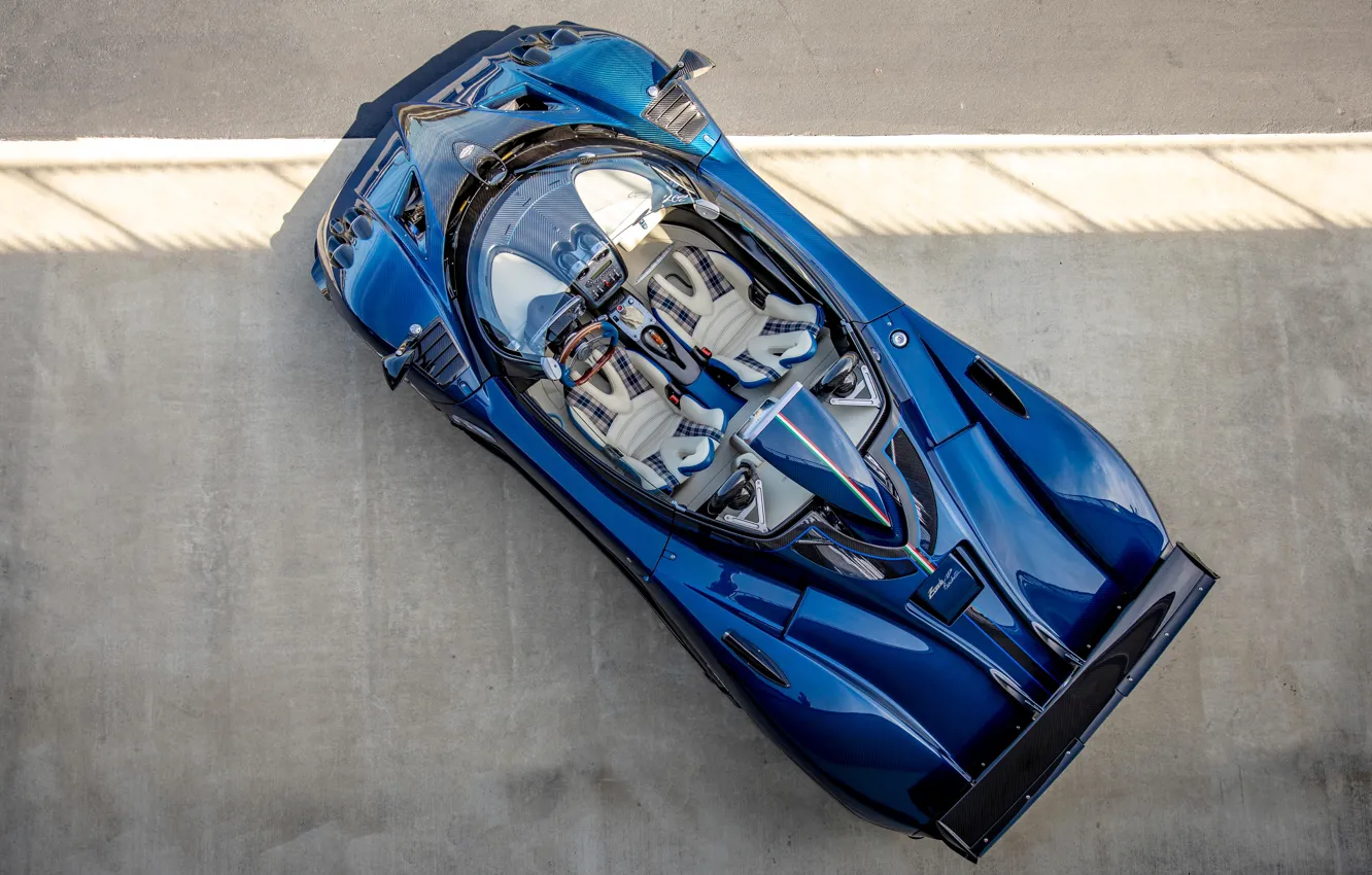 Фото обои Pagani, Zonda, top view, Pagani Zonda HP Barchetta