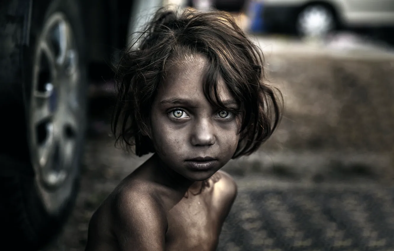 Фото обои взгляд, ребёнок, невинность, Innocence