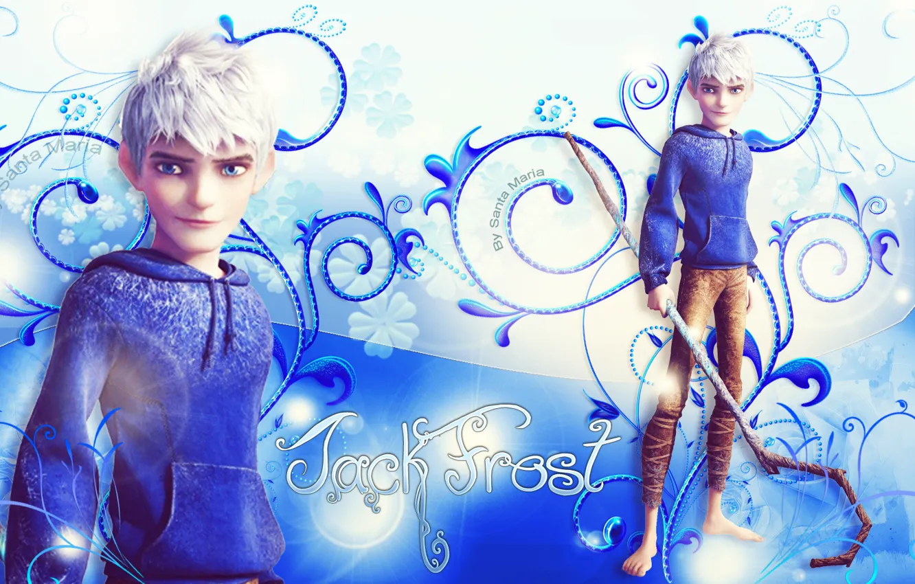 Фото обои синий, хранители снов, jack frost, ледяной Джек, rise of guards