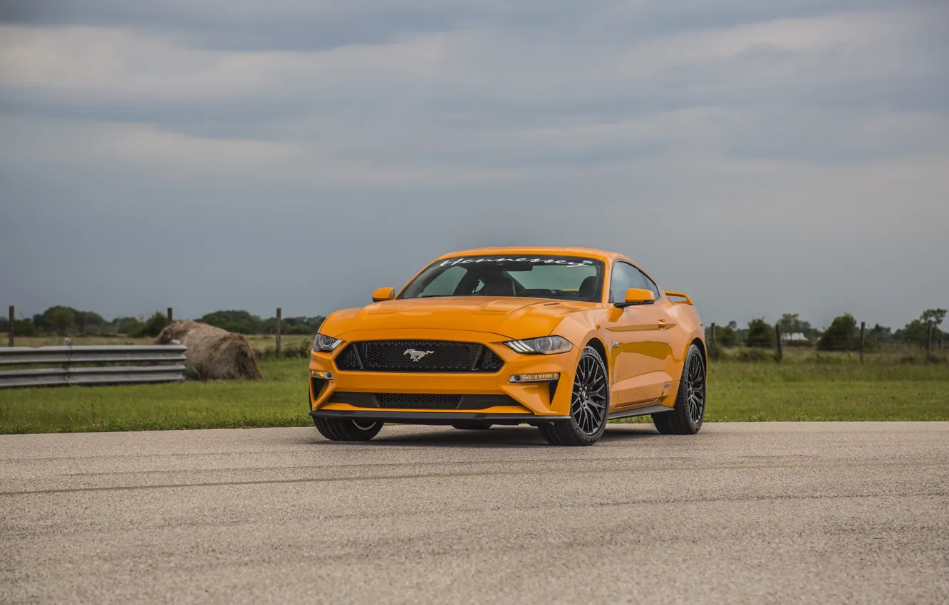 Фото обои Mustang, Ford, orange, Hennessey, Hennessey Ford Mustang GT