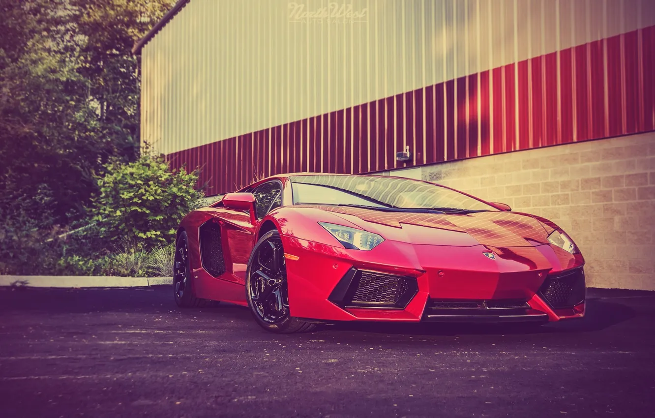 Lamborghini Aventador Red lp700 2015