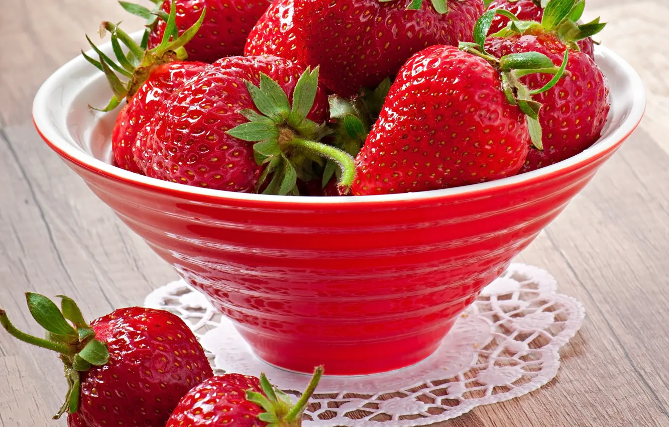 Фото обои ягоды, клубника, миска, strawberry, fresh berries