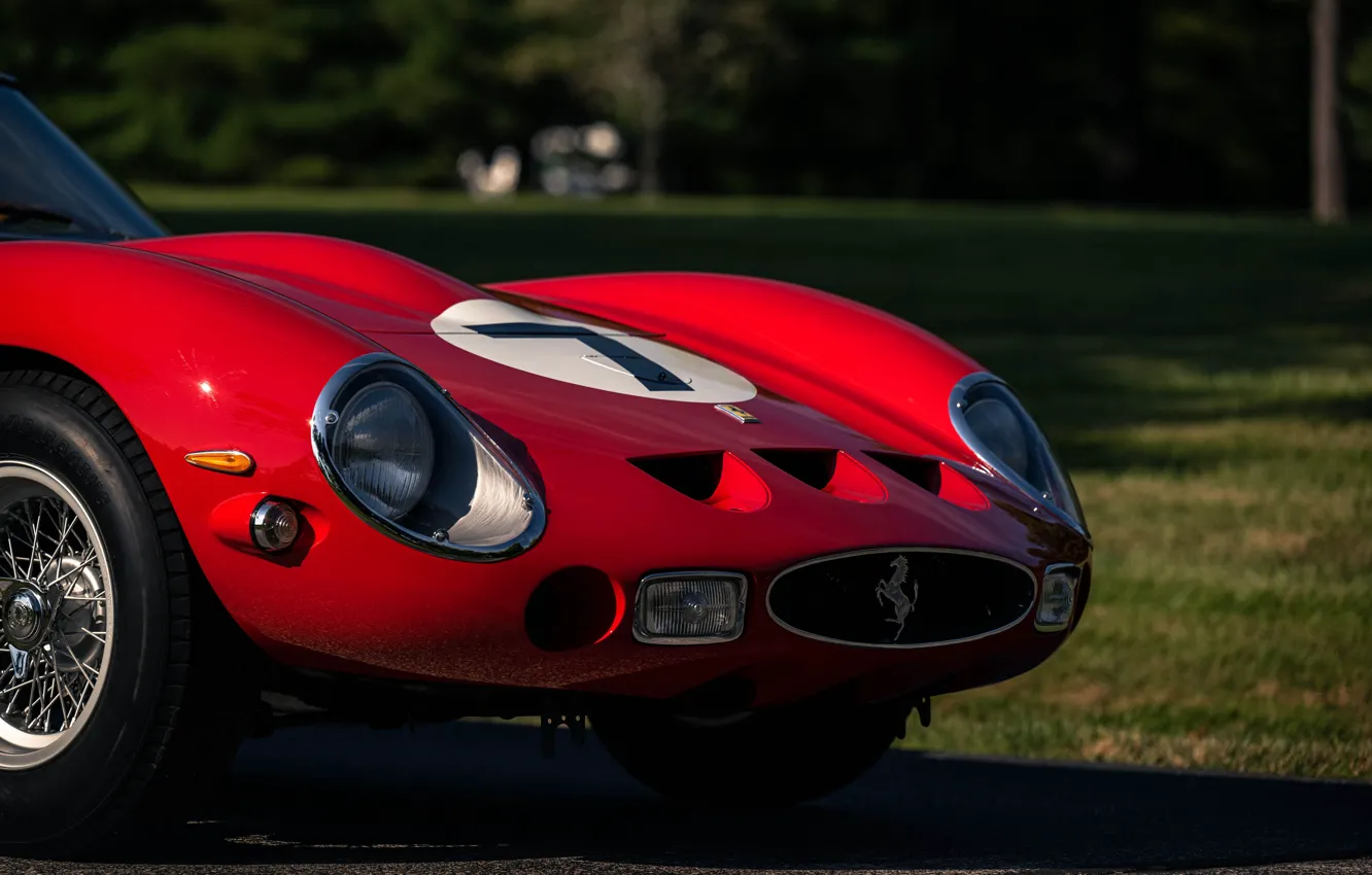 Фото обои Ferrari, close-up, front, 1962, 250, Ferrari 250 GTO, Ferrari 330 LM
