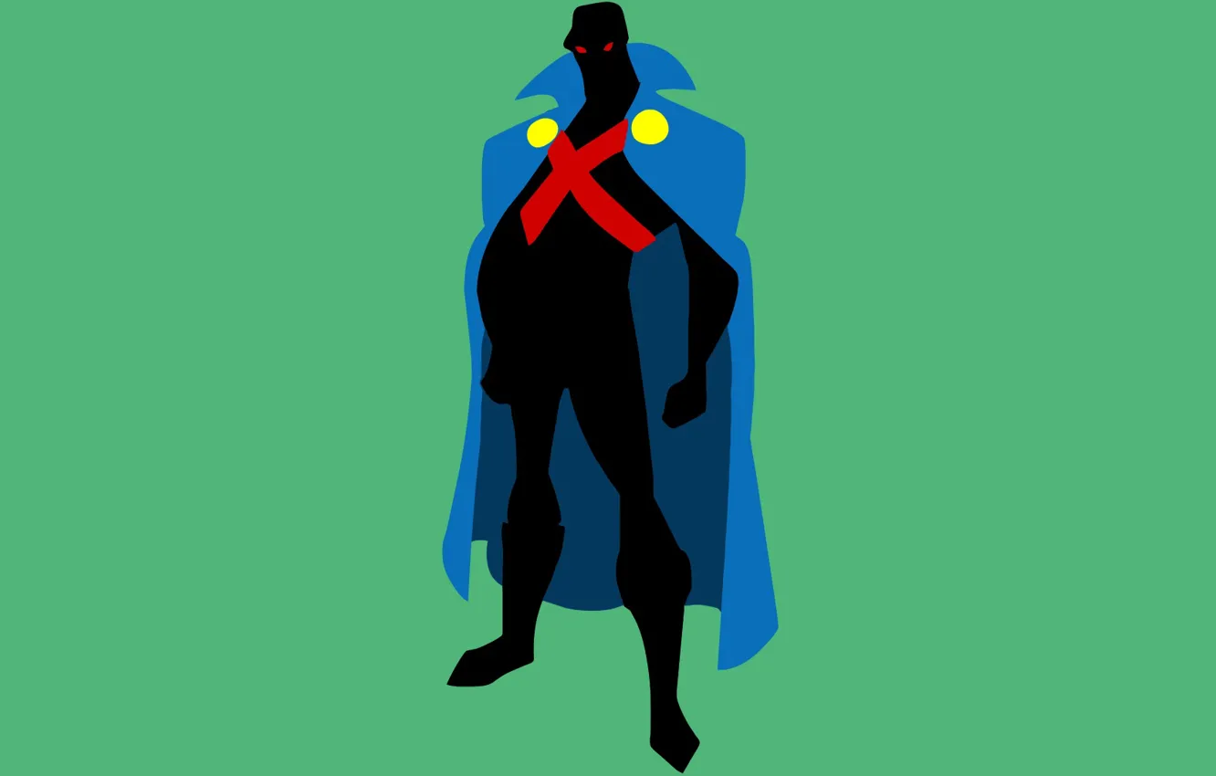 Фото обои минимализм, minimal, DC Comics, Justice League, Martian Manhunter, Лига справедливости, Марсианский Охотник