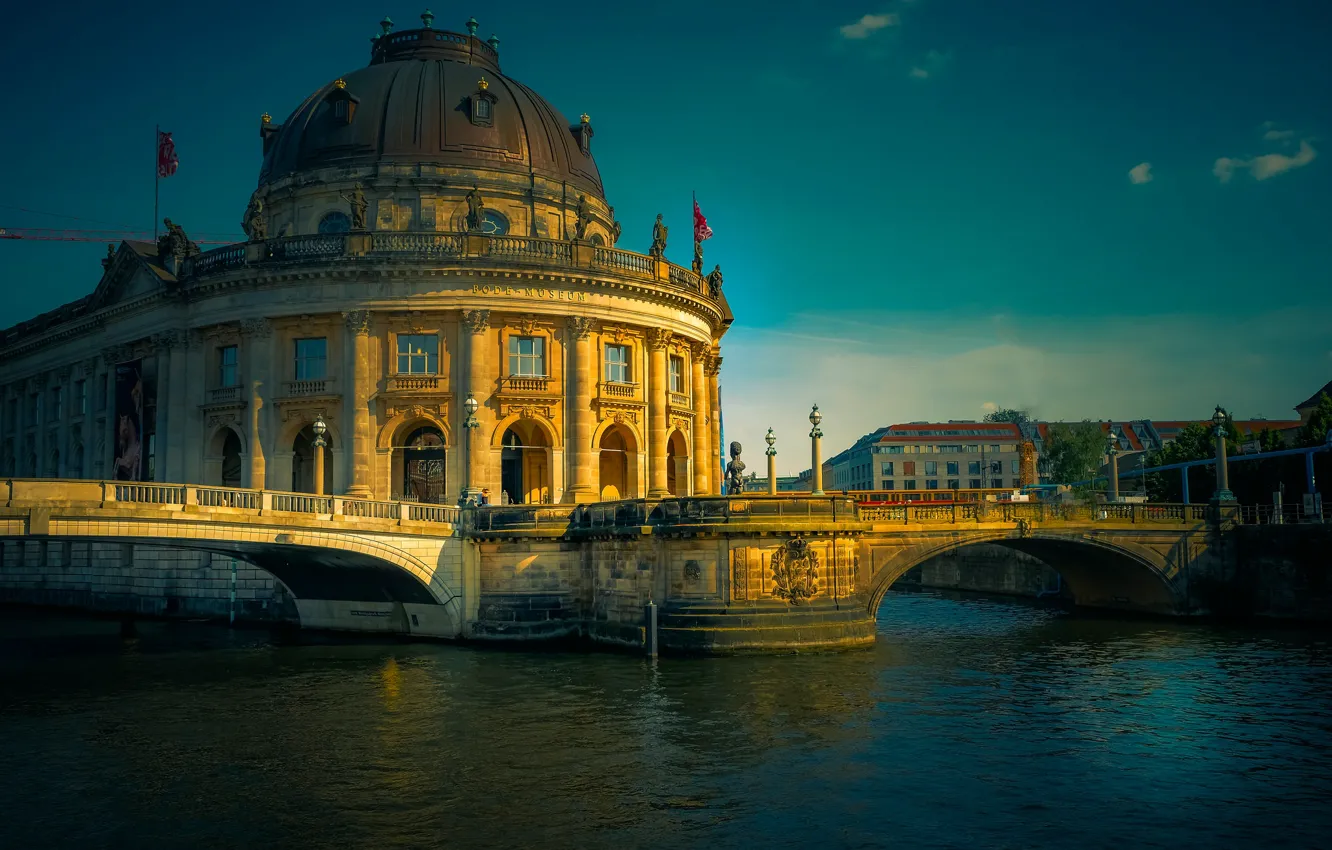 Фото обои река, здание, Германия, архитектура, мосты, Germany, Берлин, Berlin