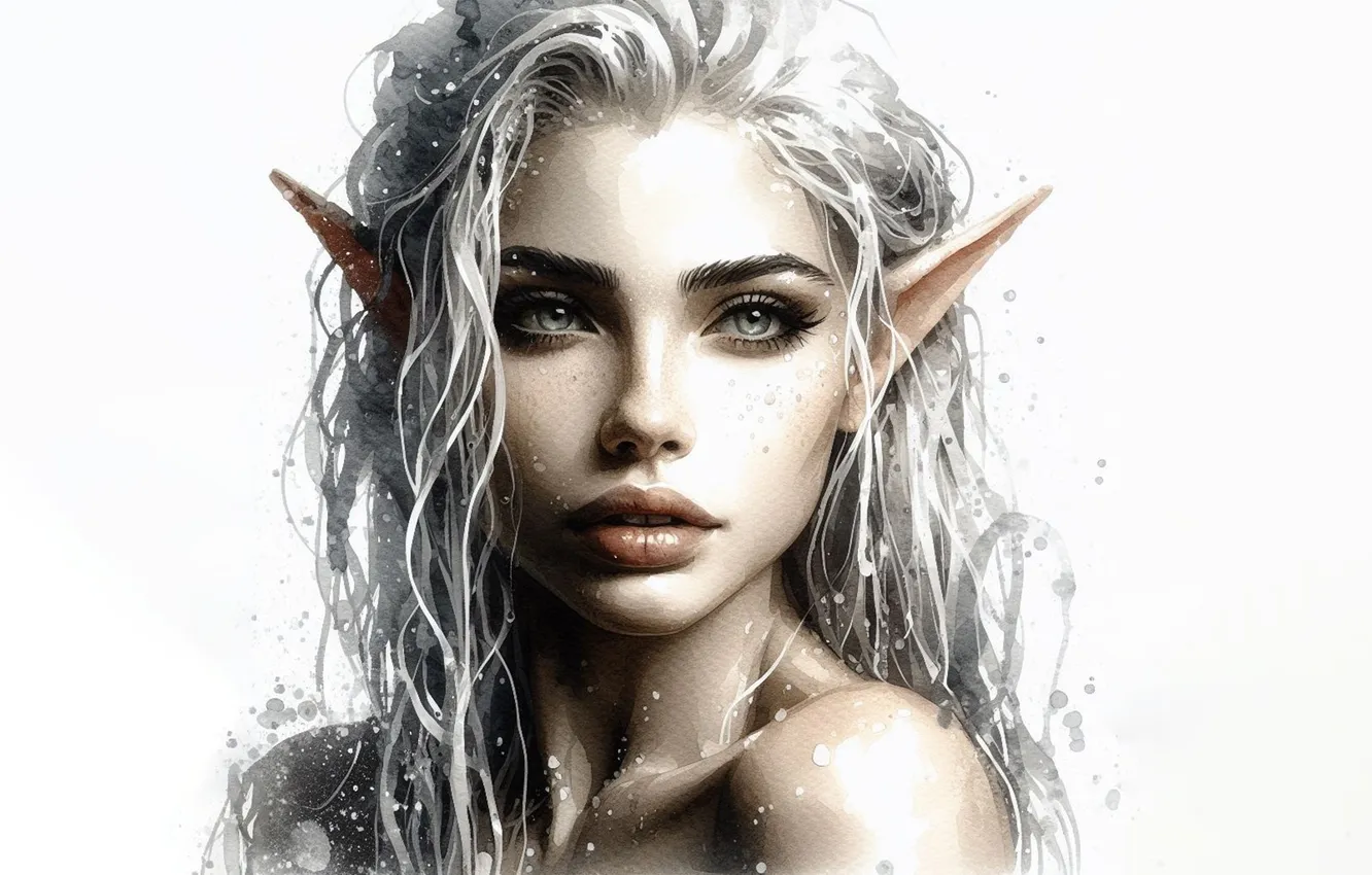 Фото обои девушка, эльф, длинные уши