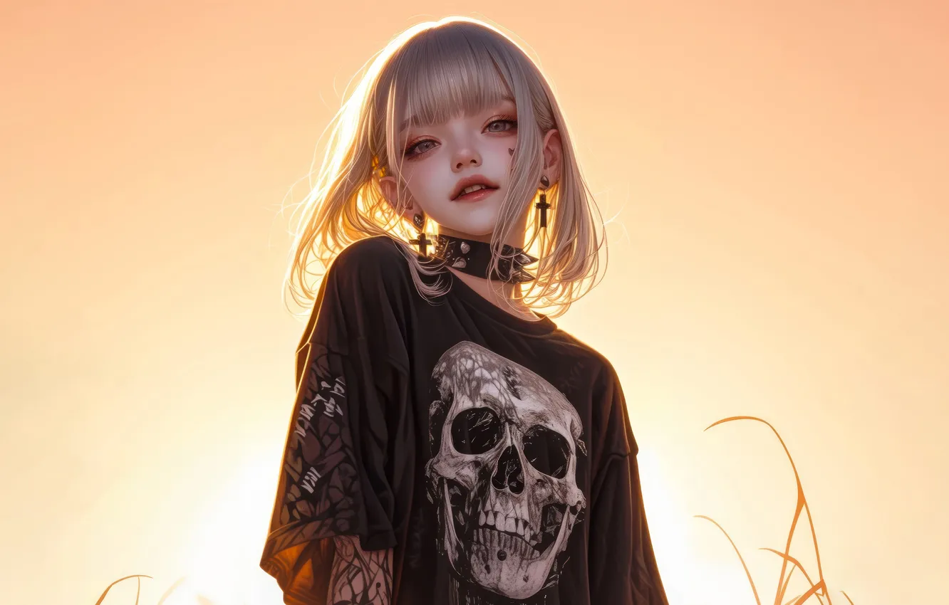 Фото обои Girl, Anime, Cute, Anime Girl, Ai Art