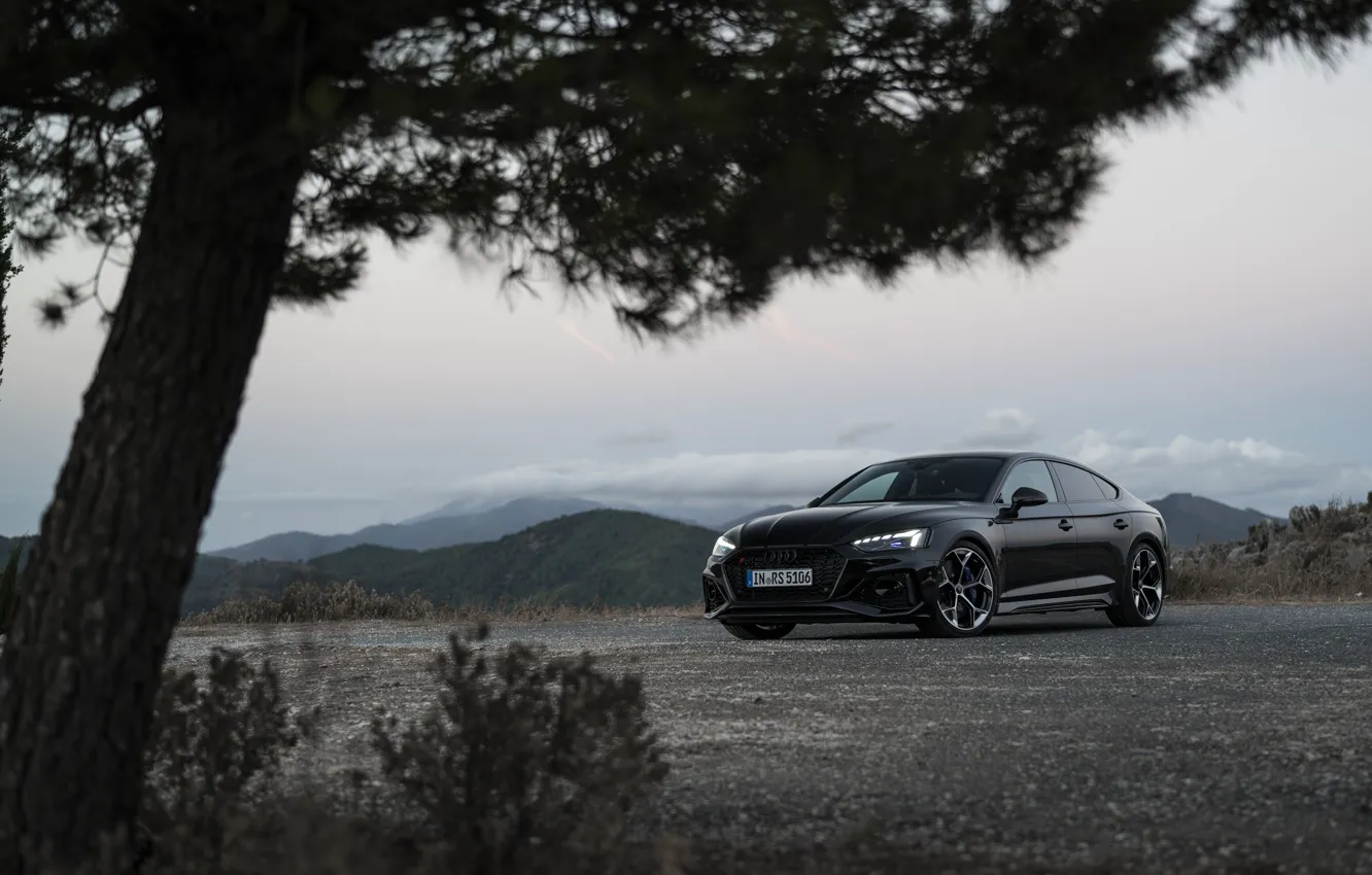Фото обои Audi, black, RS5, Audi RS 5 Sportback competition plus