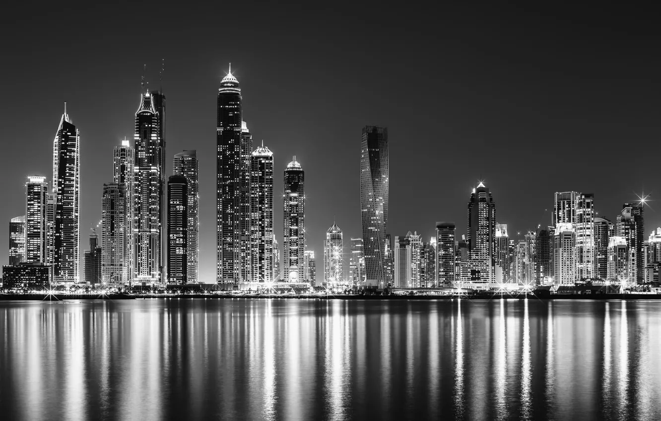 Фото обои отражение, Дубай, Metallic Marina