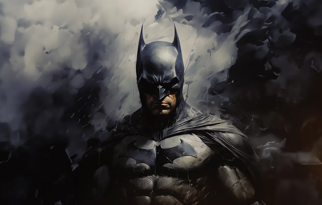 Фото обои batman, art, dark knight, comic, emerges