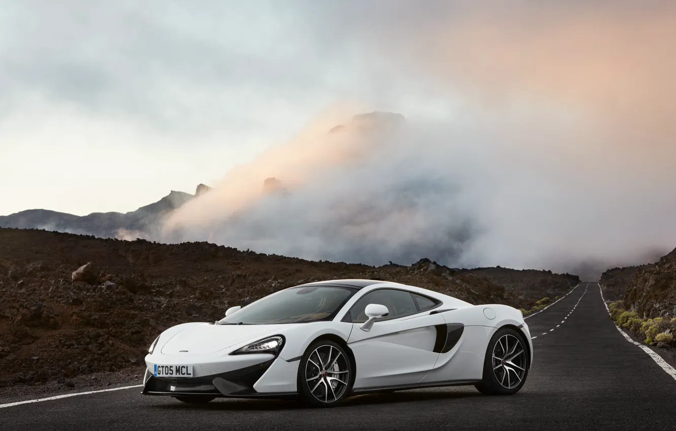 Фото обои белый, McLaren, суперкар, white, автомобиль, auto, 570GT
