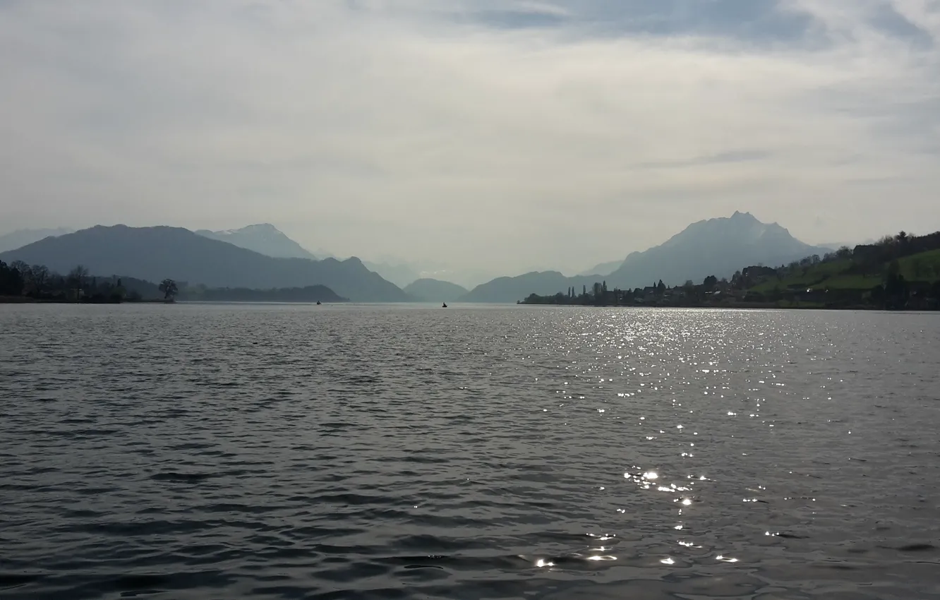 Фото обои Switzerland, lake Lucern, canton Lucern