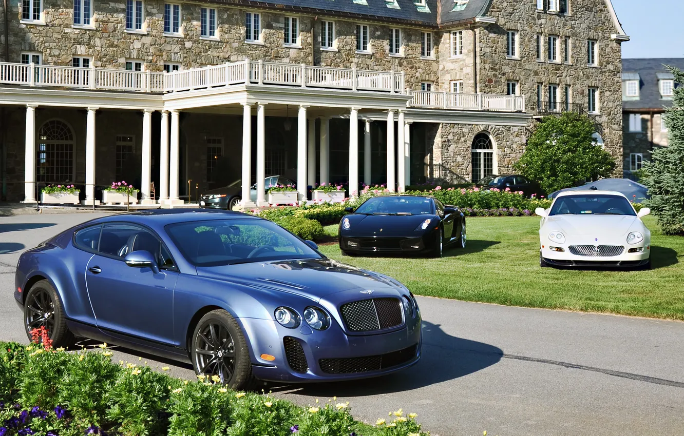 Фото обои Maserati, Bentley, Lamborghini, суперкар, Gallardo, supercar