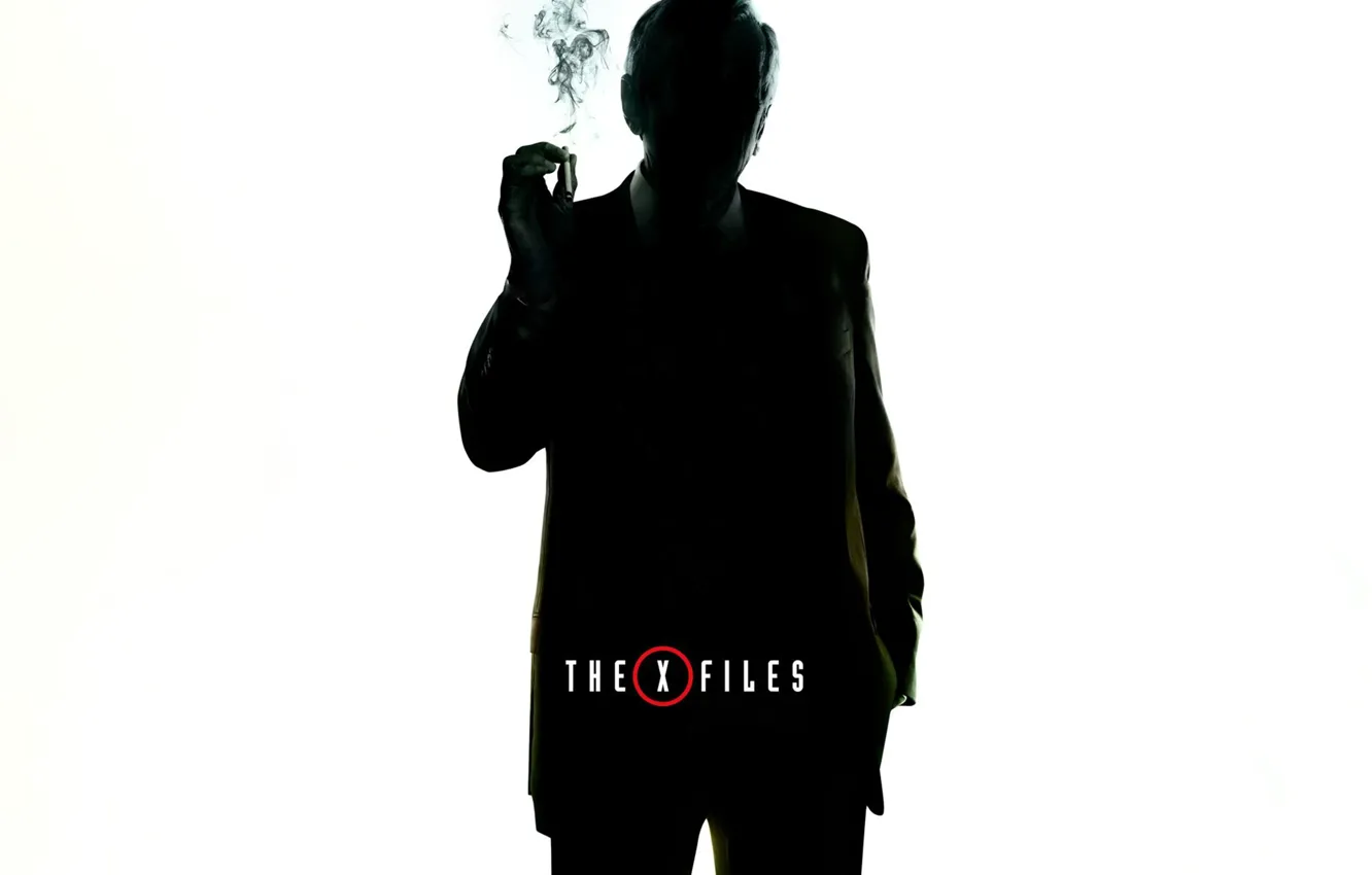 Фото обои сериал, The X-Files, Секретные материалы, курильщик