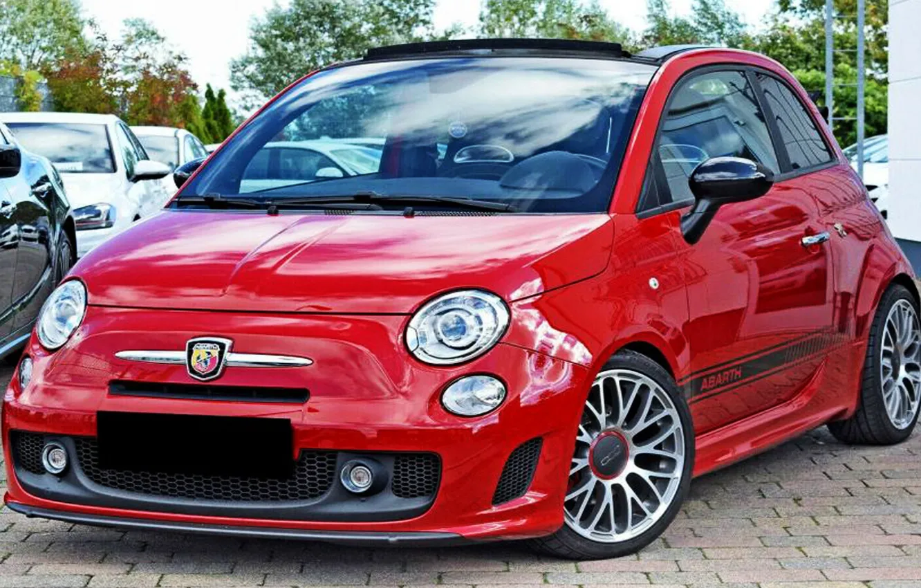 Фото обои red, abarth, italian, 500C