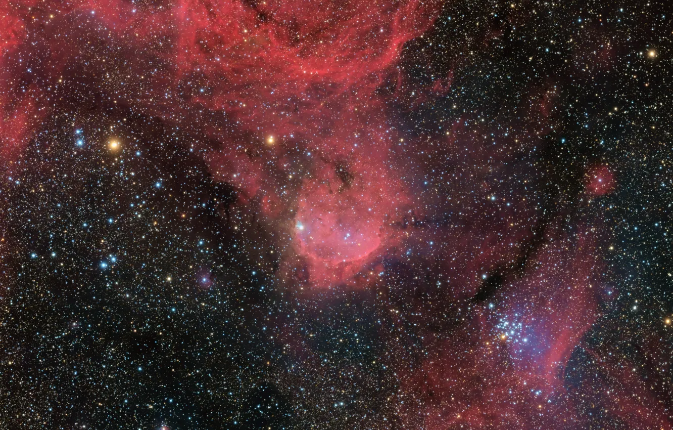 Фото обои туманность, замочная скважина, NGC 3324
