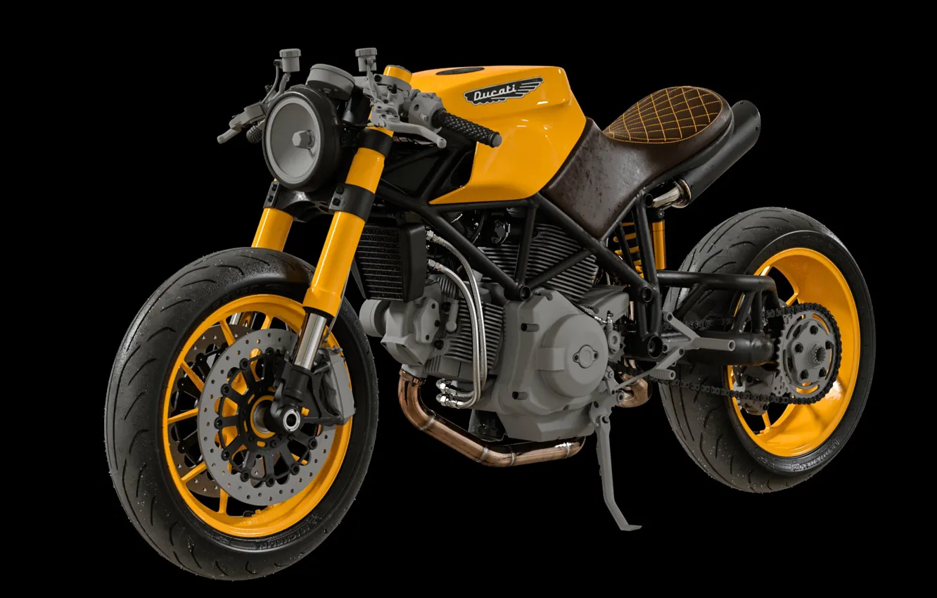 Фото обои дизайн, транспорт, мотоцикл, композит, WIP - Ducati Custom Café Fighter