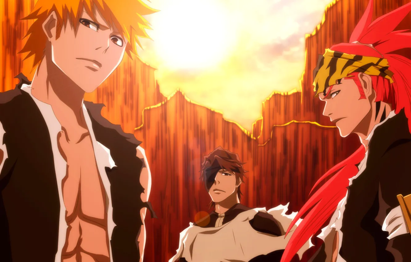 Фото обои парень, Bleach, Блич