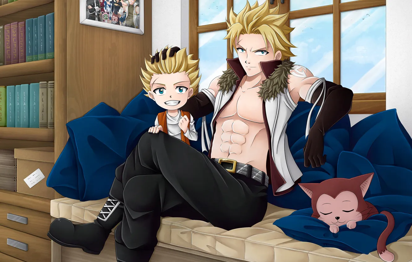 Фото обои аниме, мальчик, арт, парень, персонажи, Fairy Tail, Хвост феи