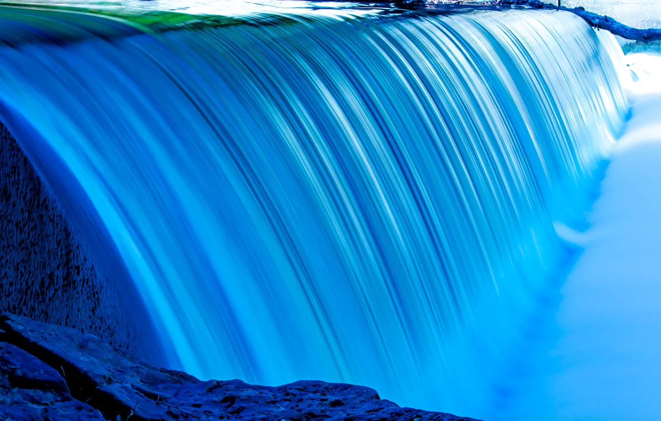 Фото обои вода, краски, водопад, поток, каскад