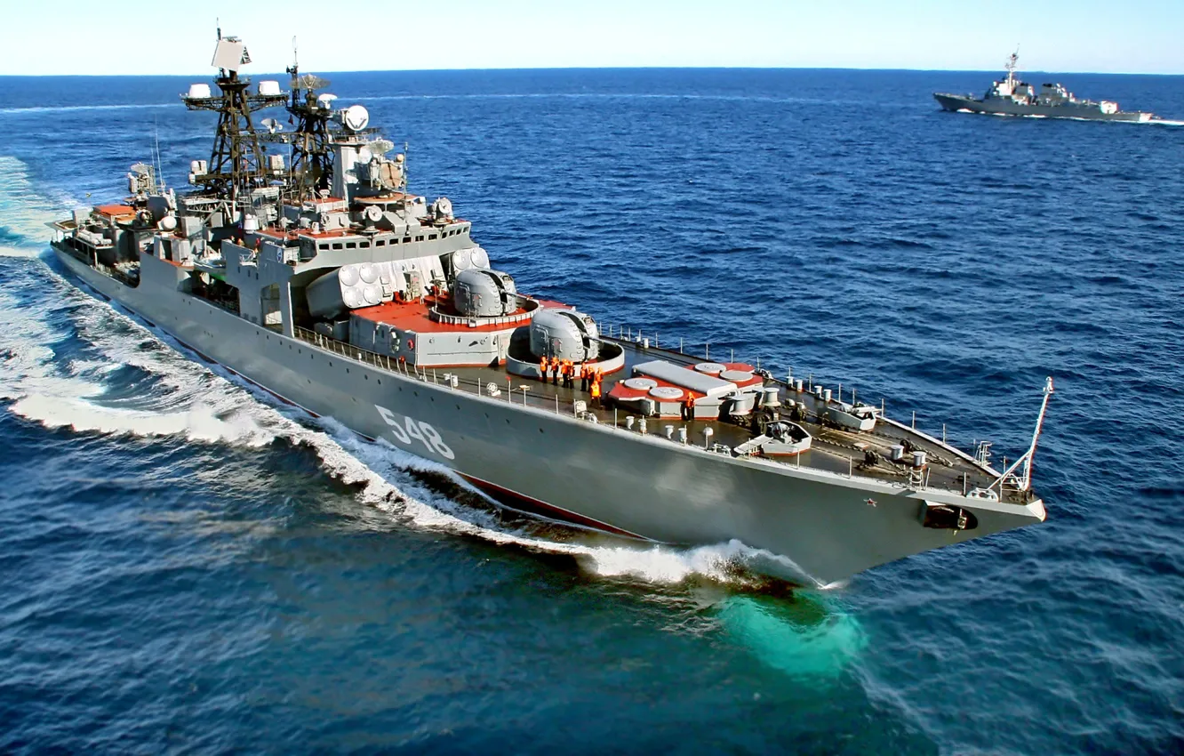 Фото обои маневрирование, Адмирал Пантелеев, проект 1155