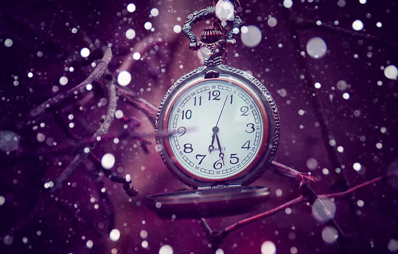 Фото обои время, сиреневый, часы, bokeh, time