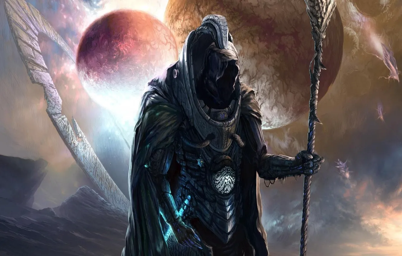 Фото обои Fantasy, Death, Reaper, Axe