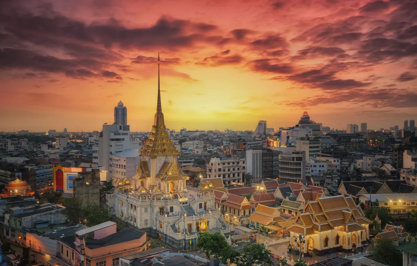 Фото обои город, Таиланд, Бангкок, Thailand, Bangkok