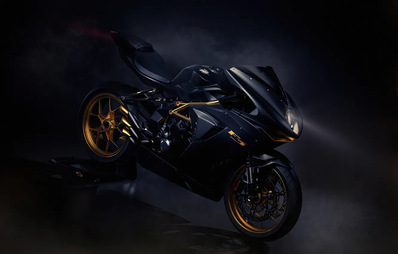 Фото обои bike, sportbike, dark background, Augusta, mv augusta, f3 800