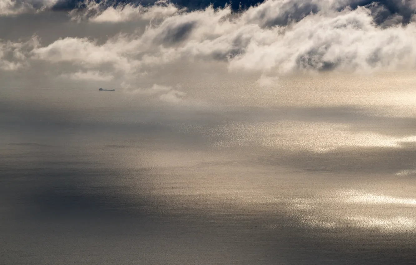 Фото обои море, облака, корабль, sea, clouds, ship, Алексей Харитонов