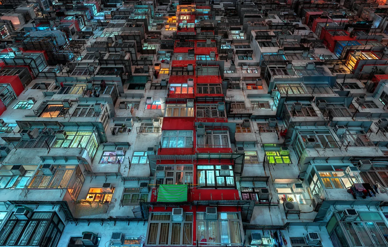 Фото обои город, дом, Hong Kong