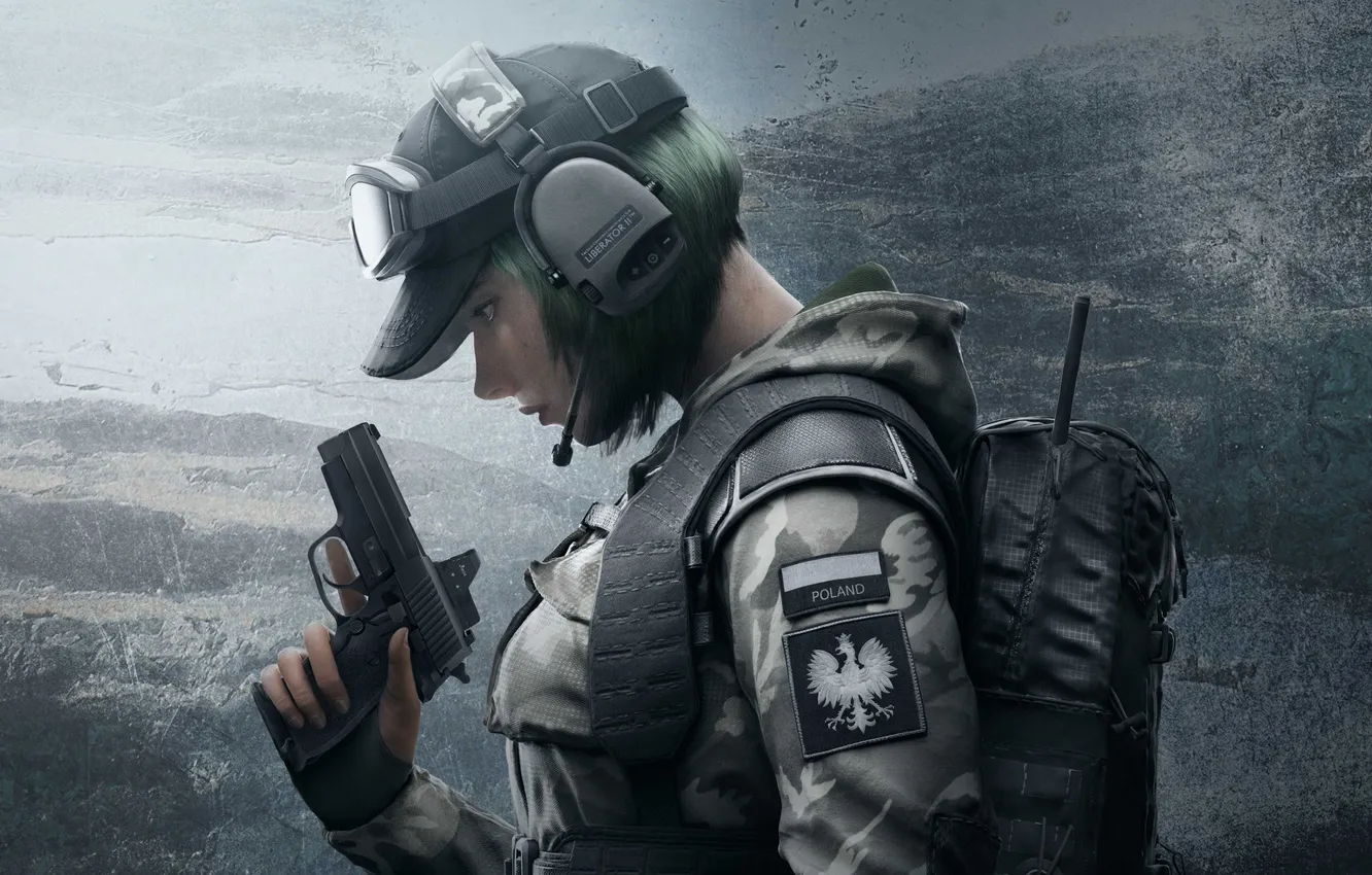 Фото обои artwork, girls with guns, Polish, video game characters, Rainbow 6, Polish women