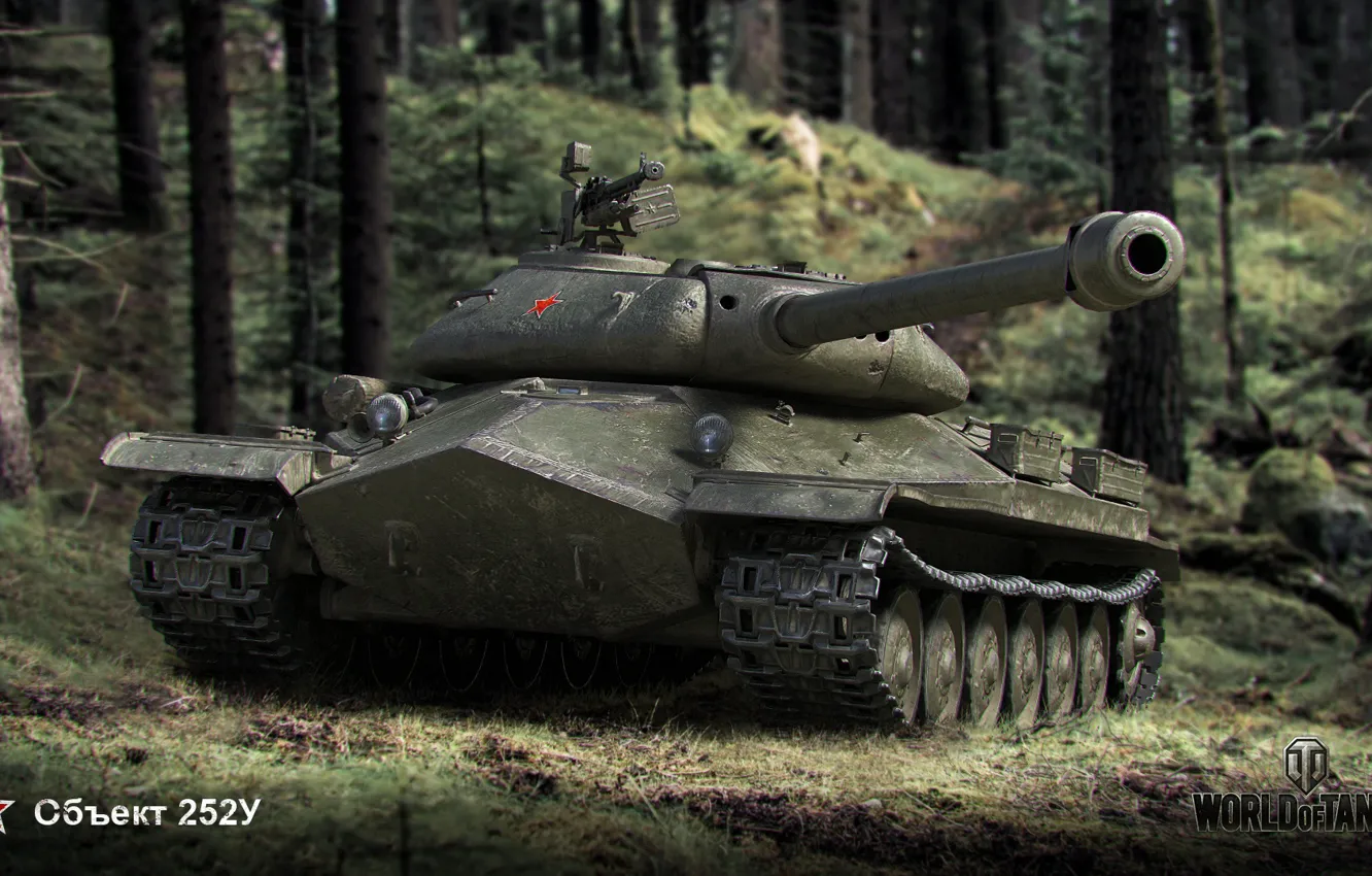 Фото обои лес, игра, танки, wot, мир танков, советская, World of Tanks, онлайн