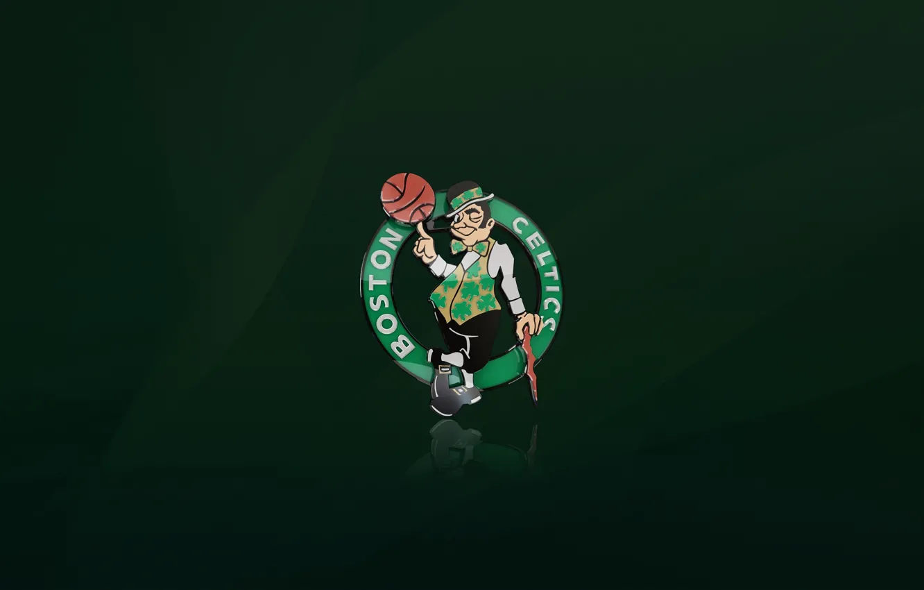 Фото обои Зеленый, Баскетбол, Фон, Логотип, Бостон, NBA, Boston Celtics