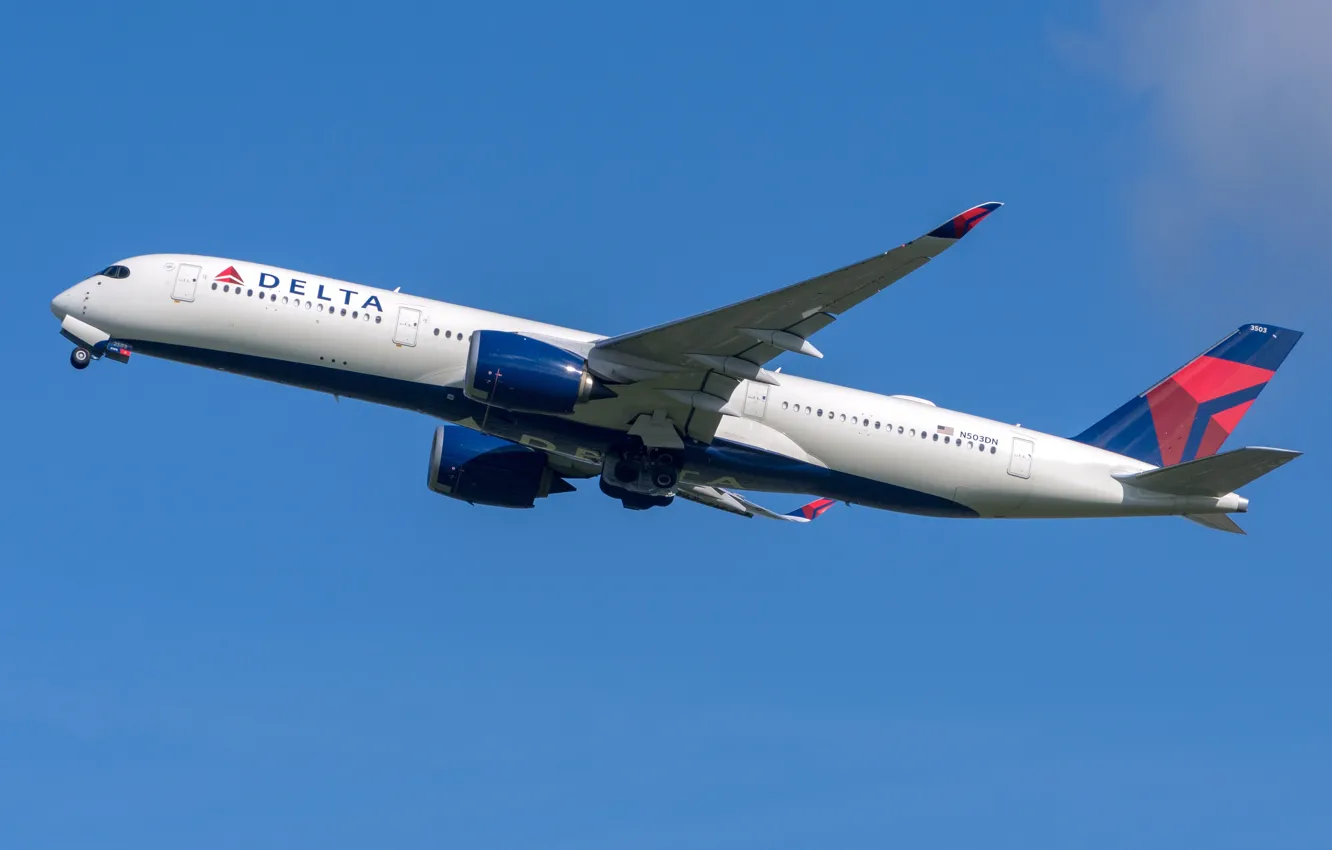 Фото обои Airbus, A350-900, Delta Air Lines