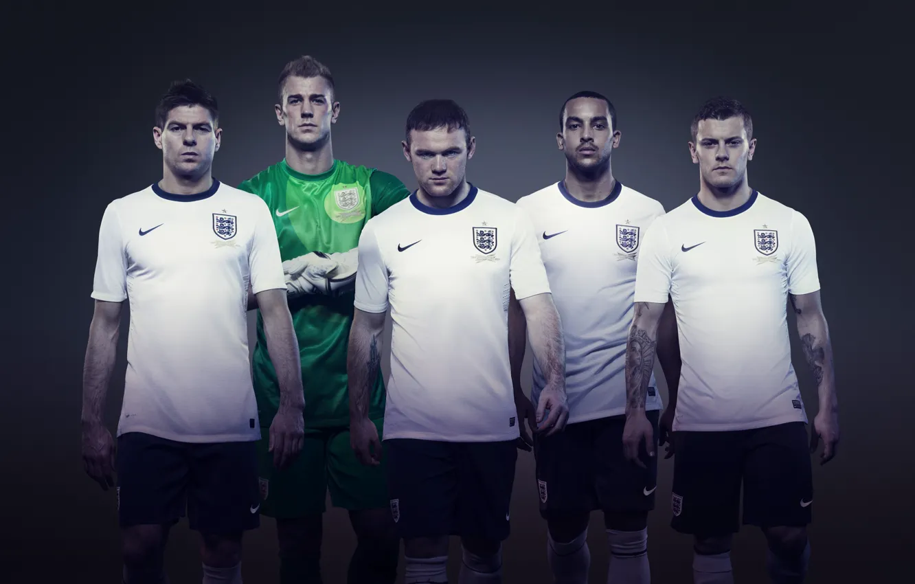Фото обои футбол, Англия, форма, Nike, Football, Джерард, England, Steven Gerrard