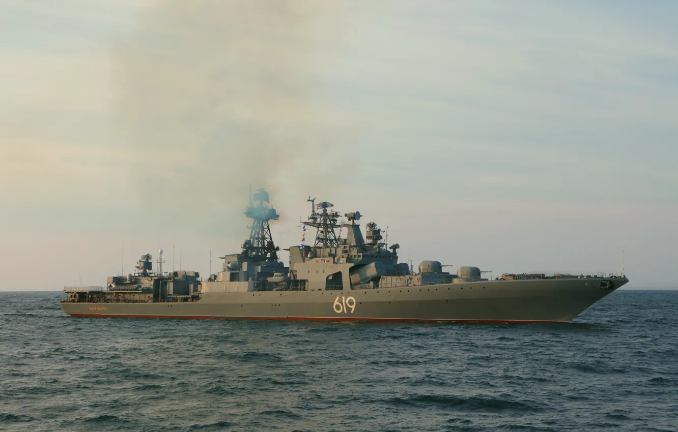 Фото обои корабль, большой, противолодочный, Североморск
