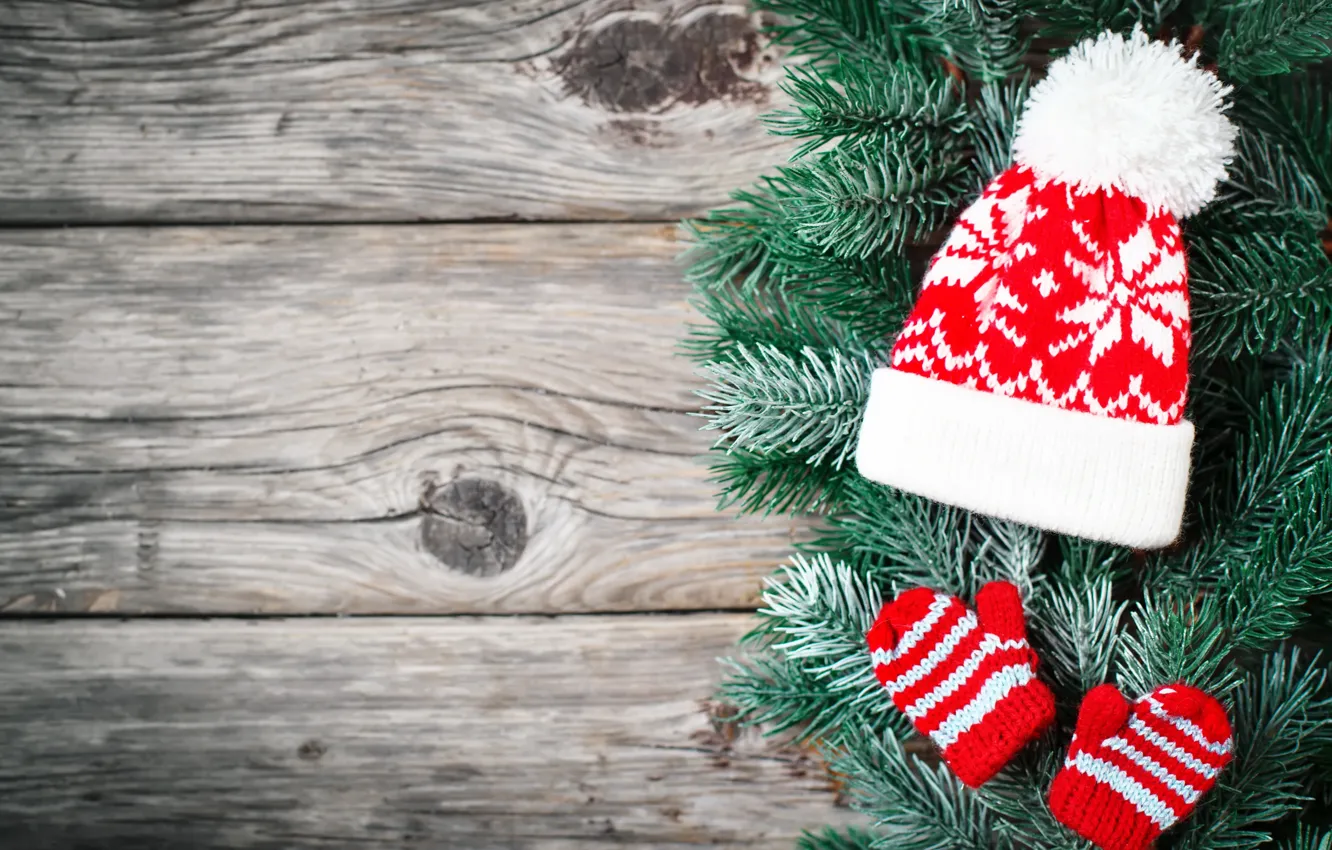 Фото обои украшения, шапка, Новый Год, Рождество, christmas, wood, merry, decoration