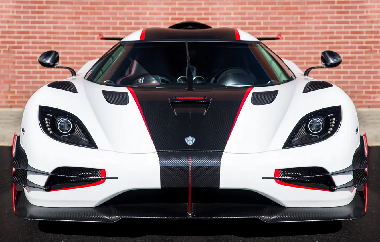 Фото обои дизайн, Koenigsegg, вид спереди, спортивный автомобиль, Agera RS, белый кузов