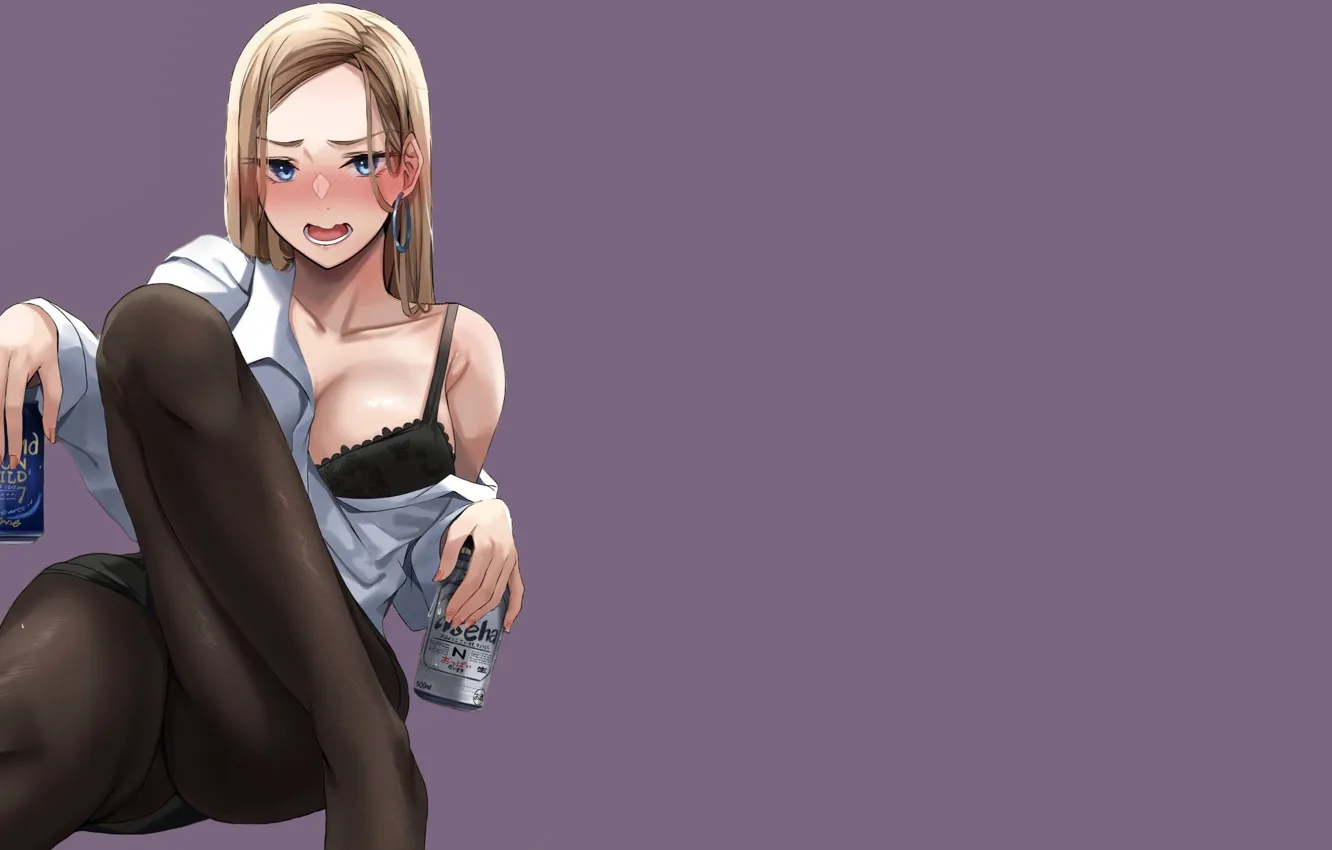 Фото обои red, girl, sexy, bra, Anime, boobs, pretty, blonde